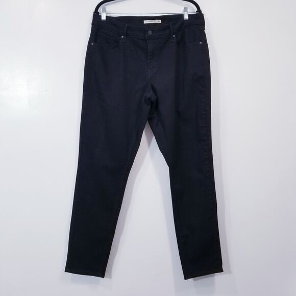 Levi's 711 Jeans Skinny Black Denim - Picture 2 of 12